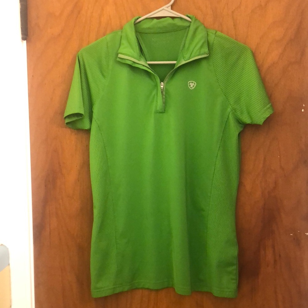 Ariat Tek Heat Series green vented equestrian polo women’s medium